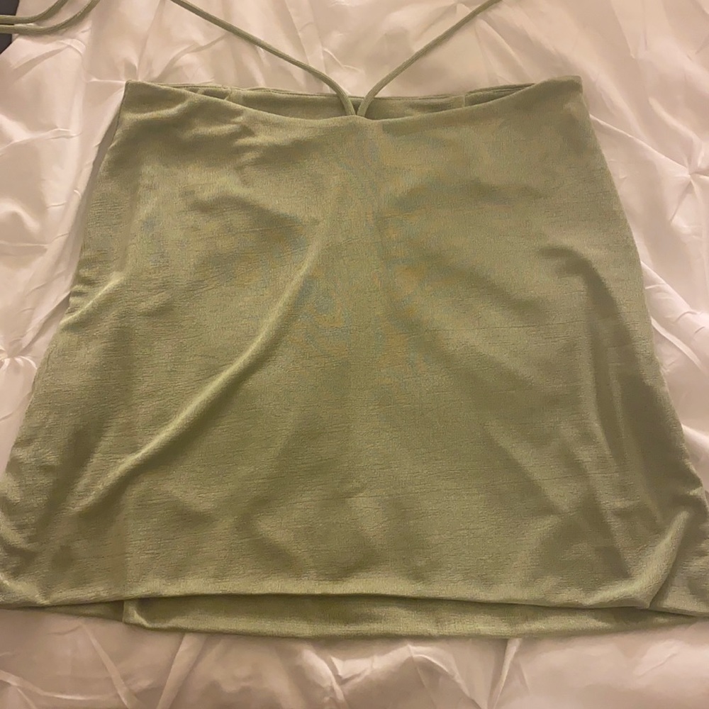 whitefox green mini skirt